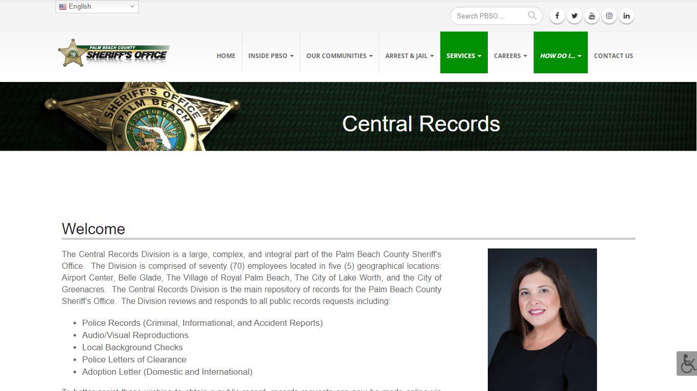 Central Records - Palm Beach County Sheriff's Office