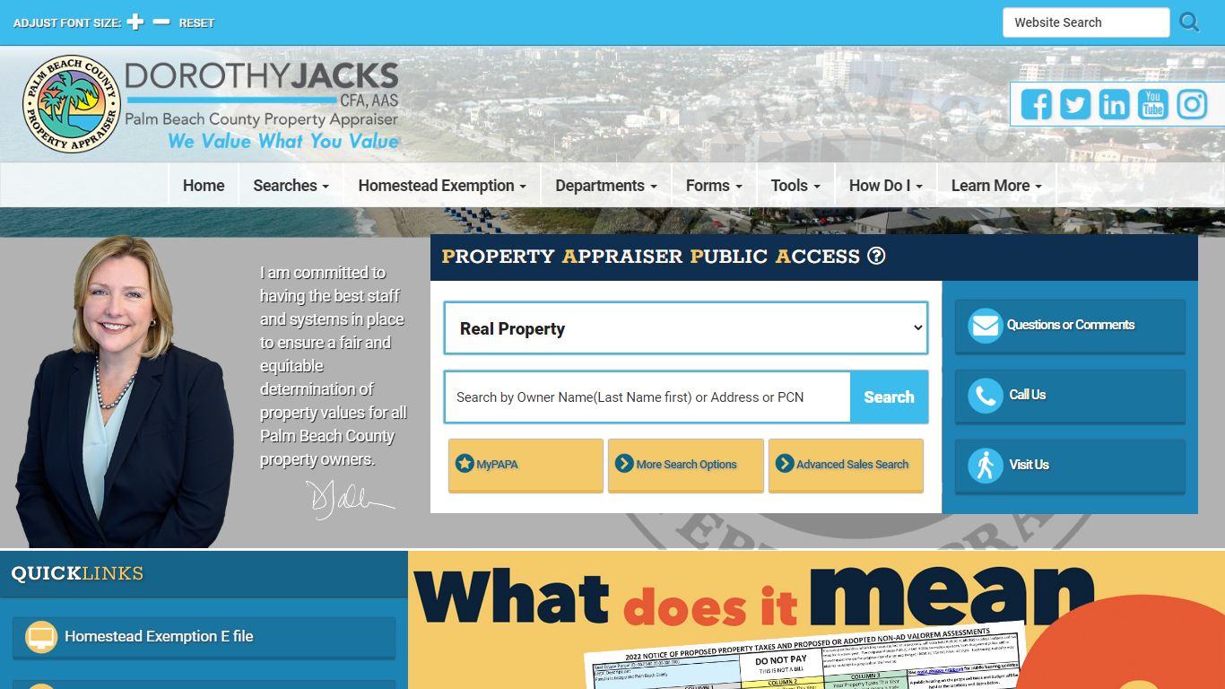 Property Appraiser, Palm Beach County, Florida, USA